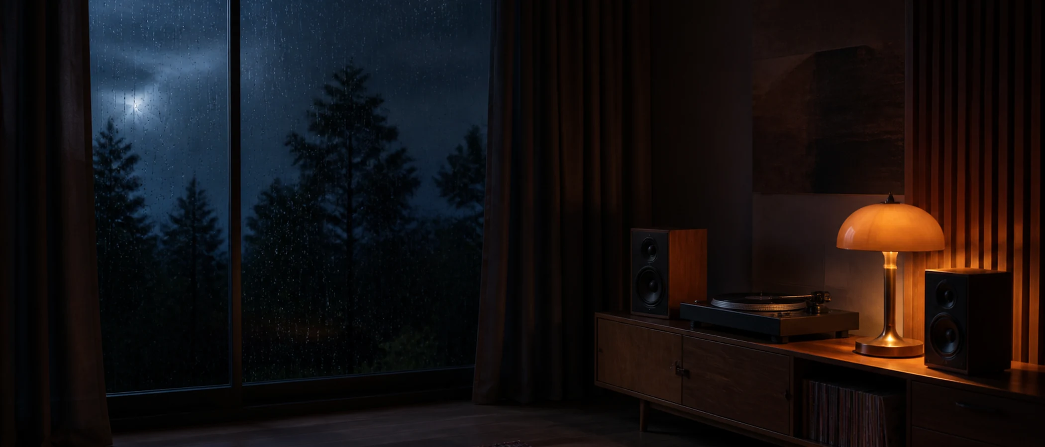 Schallplattenzimmer im Sturm · 21:9