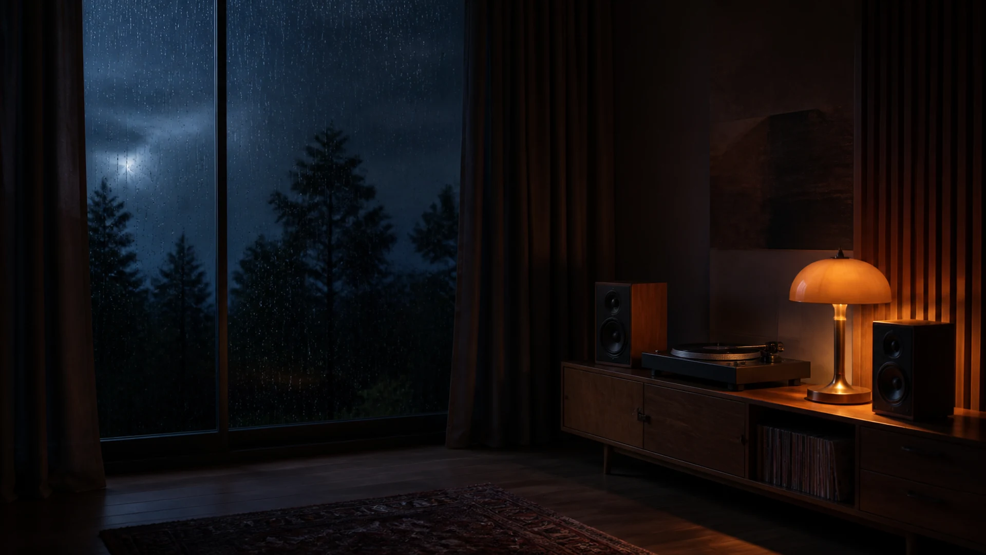 Schallplattenzimmer im Sturm · 16:9