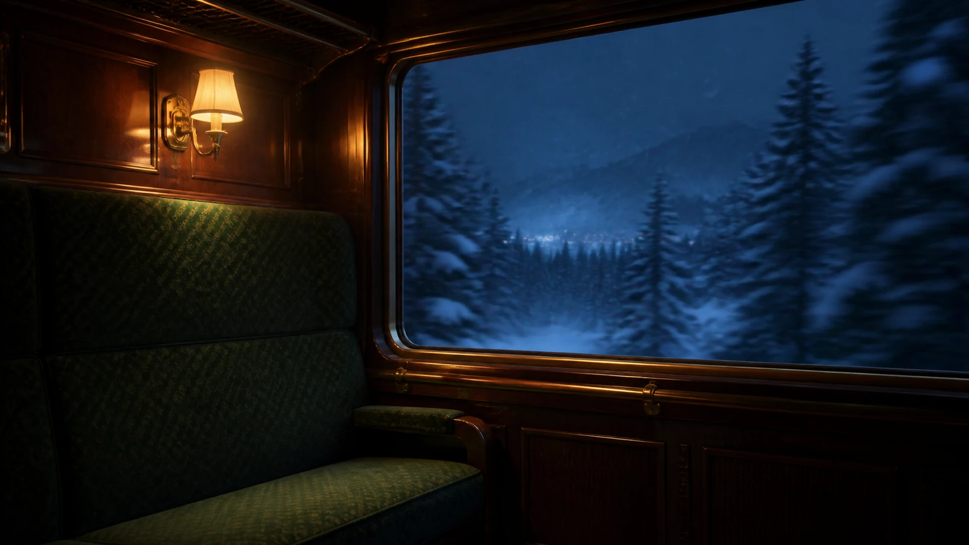 雪夜の列車個室 · 16:9
