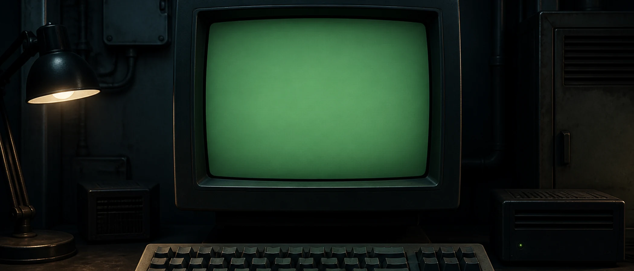 CRT 터미널 포커스 · 21:9