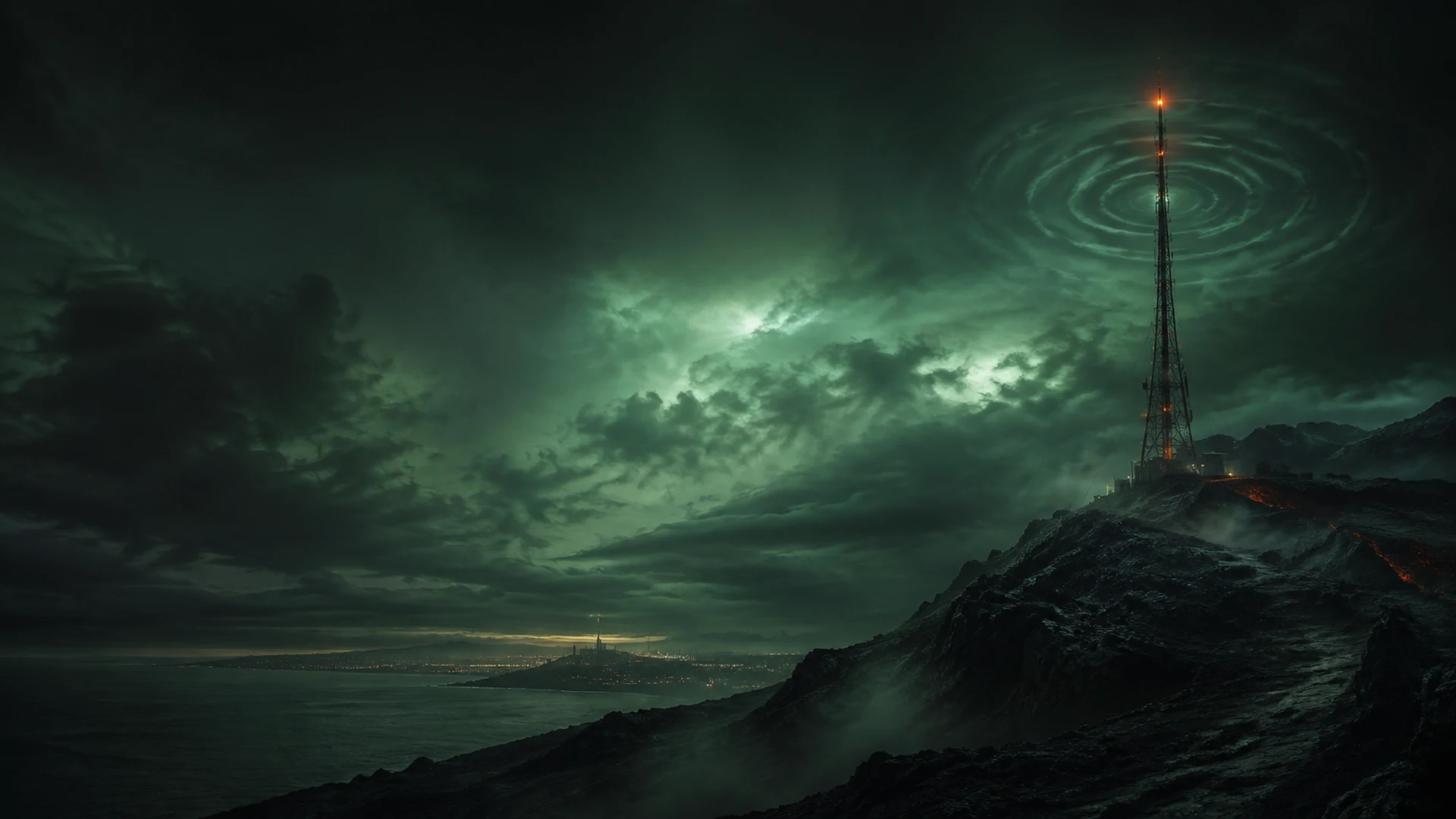 Nächtlicher Funkturm · 16:9