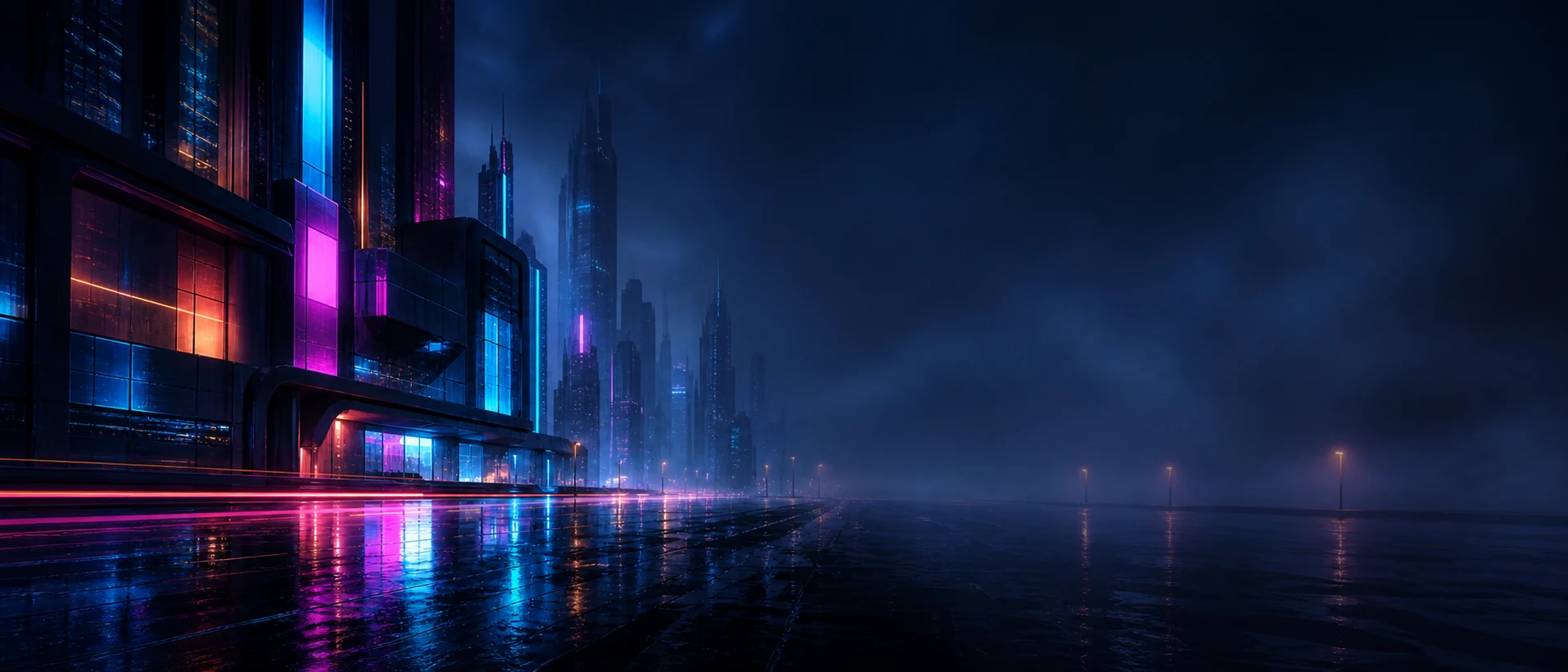 네온 레인 시티 · 21:9
