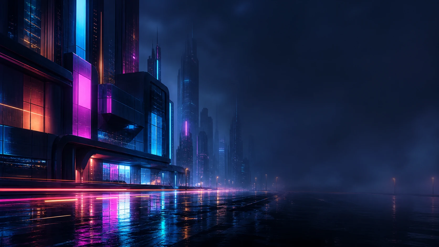 네온 레인 시티 · 16:9